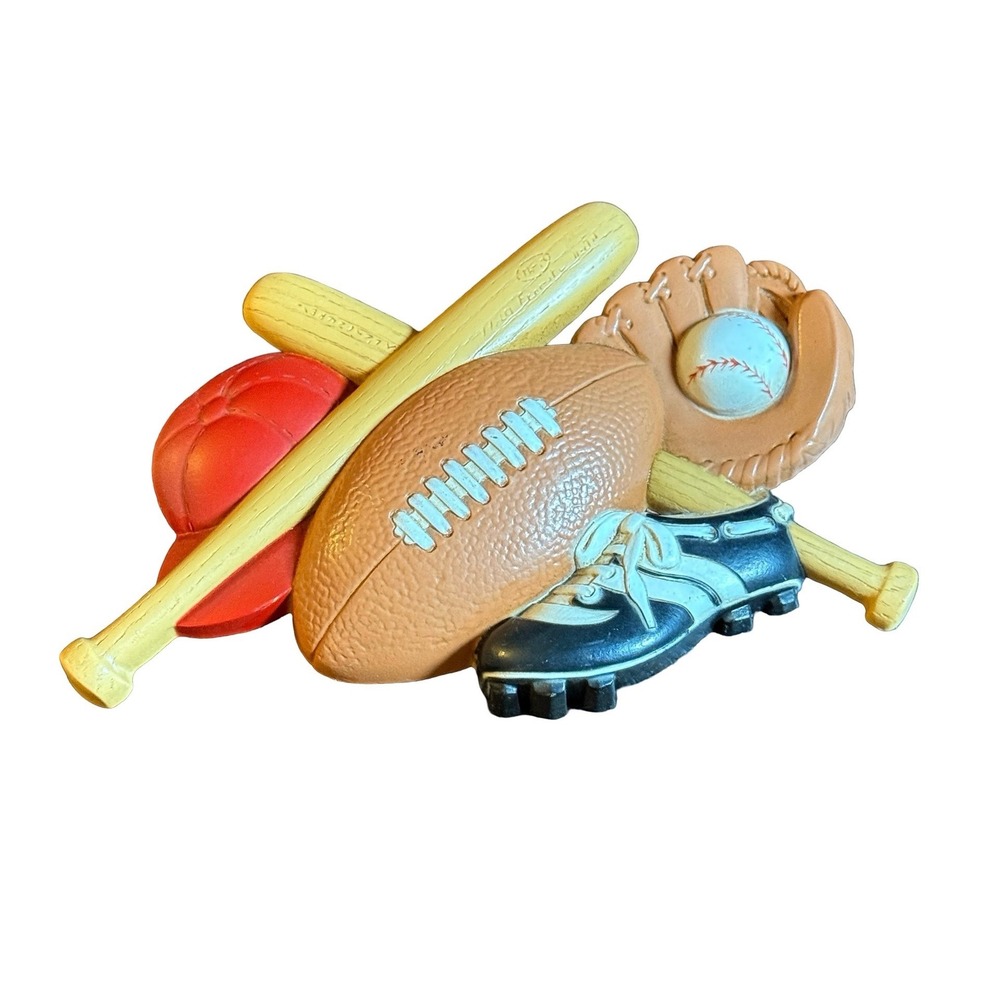 Vintage Burwood Products 1992 Sports Wall Decor Football Baseball 3260 USA
